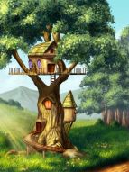 Фреска Волшебный домик на дереве