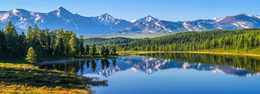 Фотообои Панорама озера и гор
